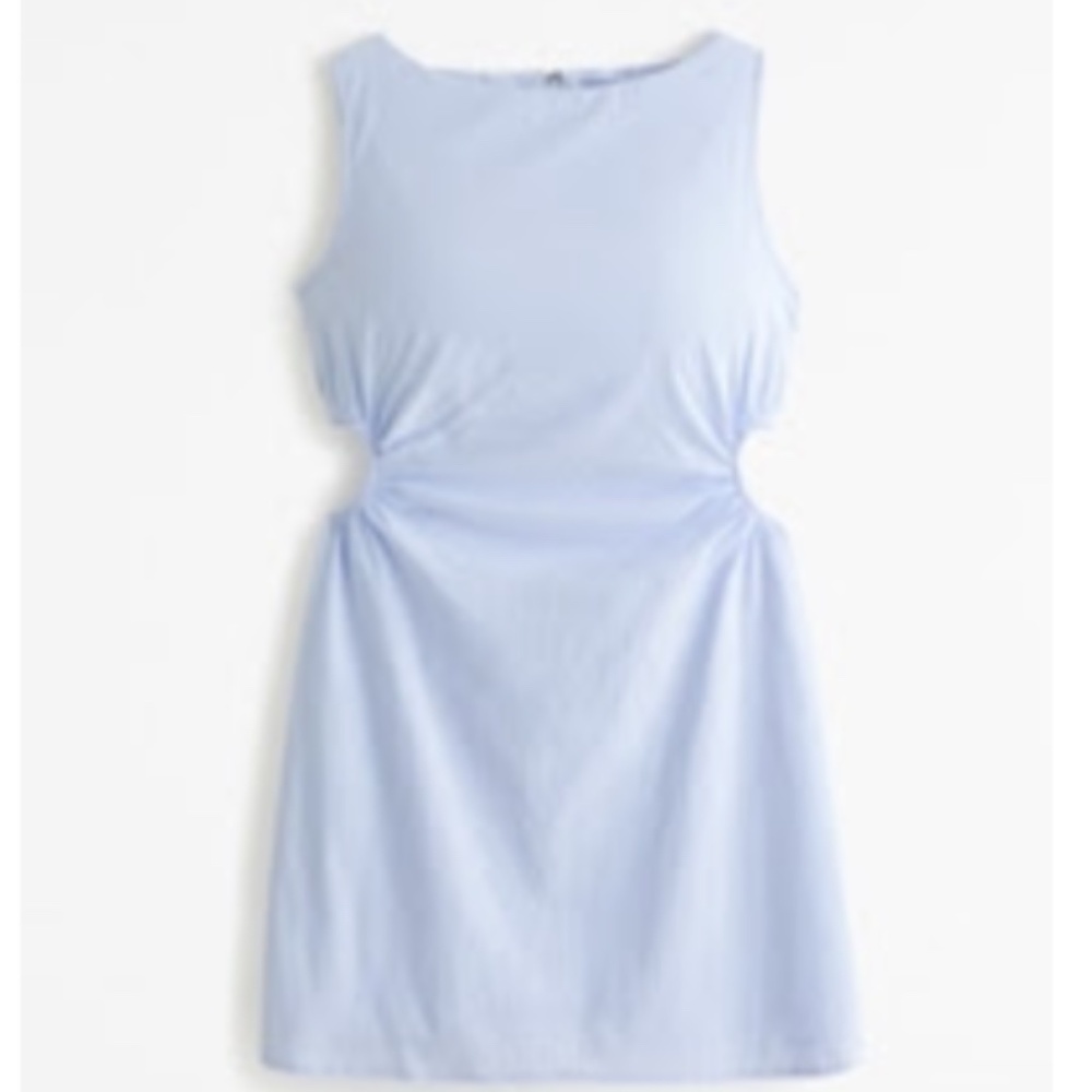 Light Blue - Red Cutout Mini Dress - Abercrombie & Fitch